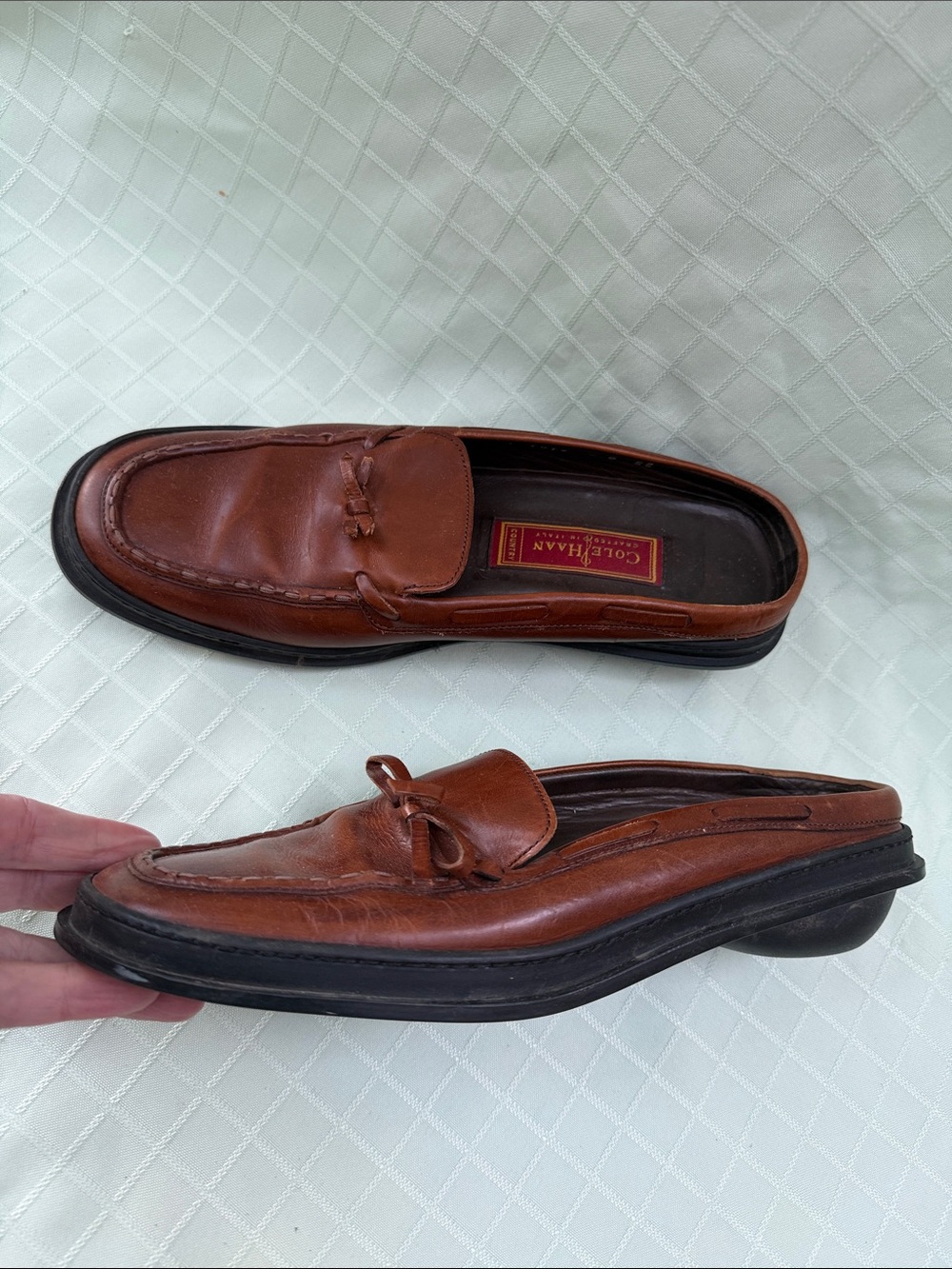 Vintage Cole Haan Reddish Brown Leather Slip-On Shoes